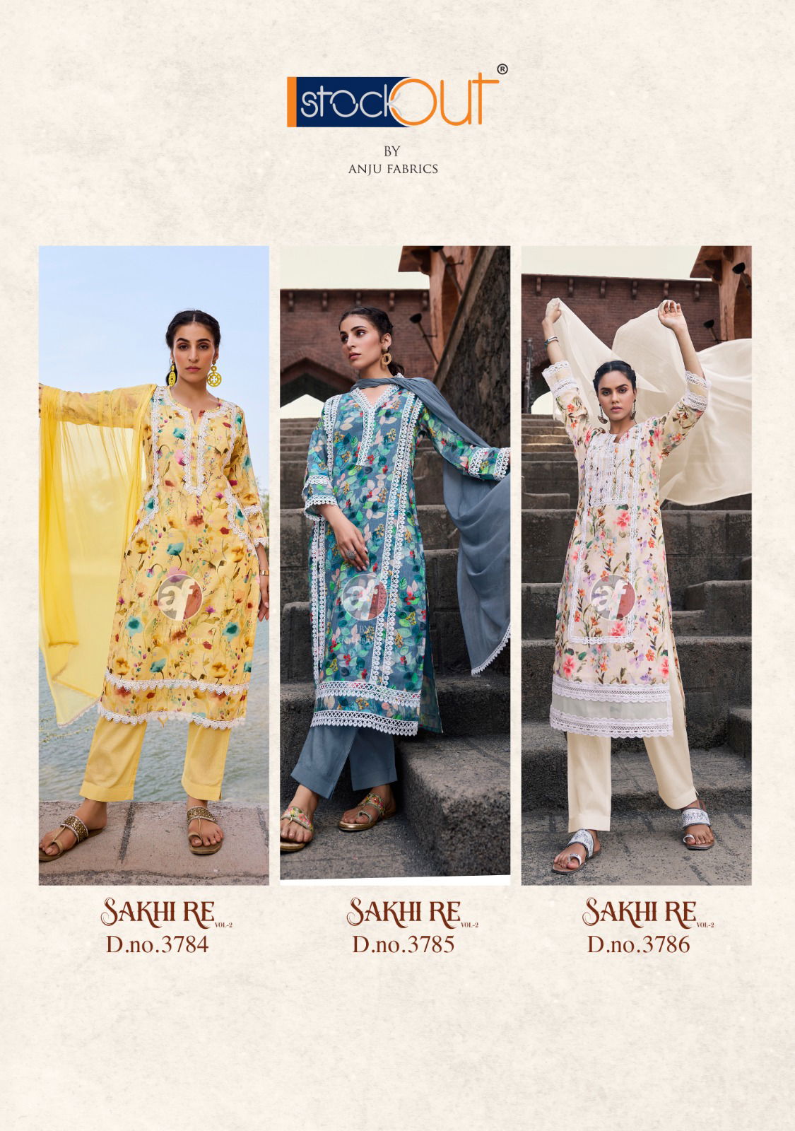 Sakhi Re Vol 2 By Af Linen Cotton Printed Plus Size Kurti With Bottom Dupatta Wholesale Market In Surat